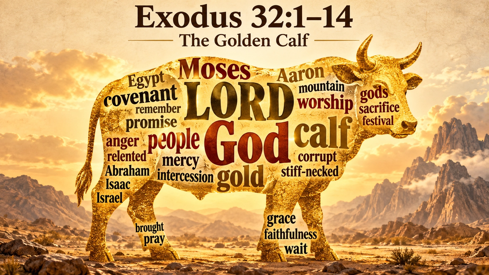 Exodus 32:1-14 words