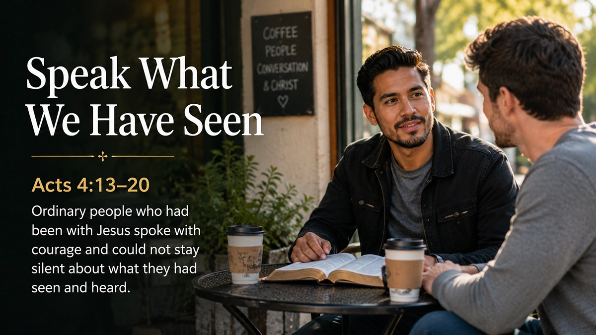Speak What We Have Seen